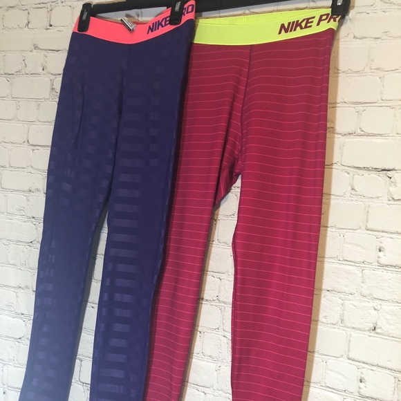 Nike Pants - Set of 2 Nike Pro Leggings/Tights Size Small